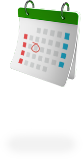Calendar icon with one of the dates circled
