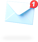 Envelope icon with a badge notification